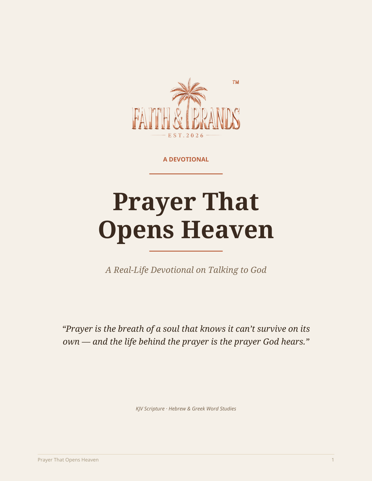 The devotional book cover