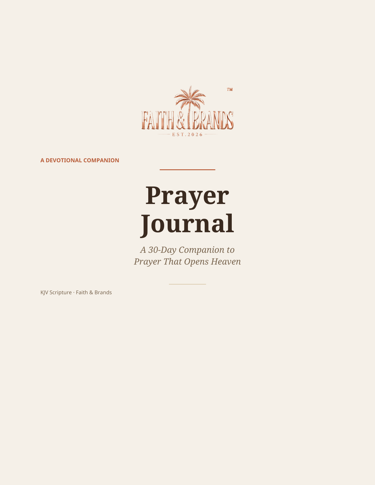 Prayer journal cover
